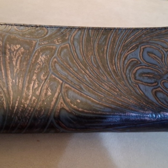 Patricia Nash Embossed Leather Wallet - Blue